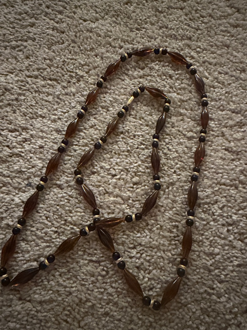 Y2K Brown Bead Long Necklace - Stylish Women's Jewelry